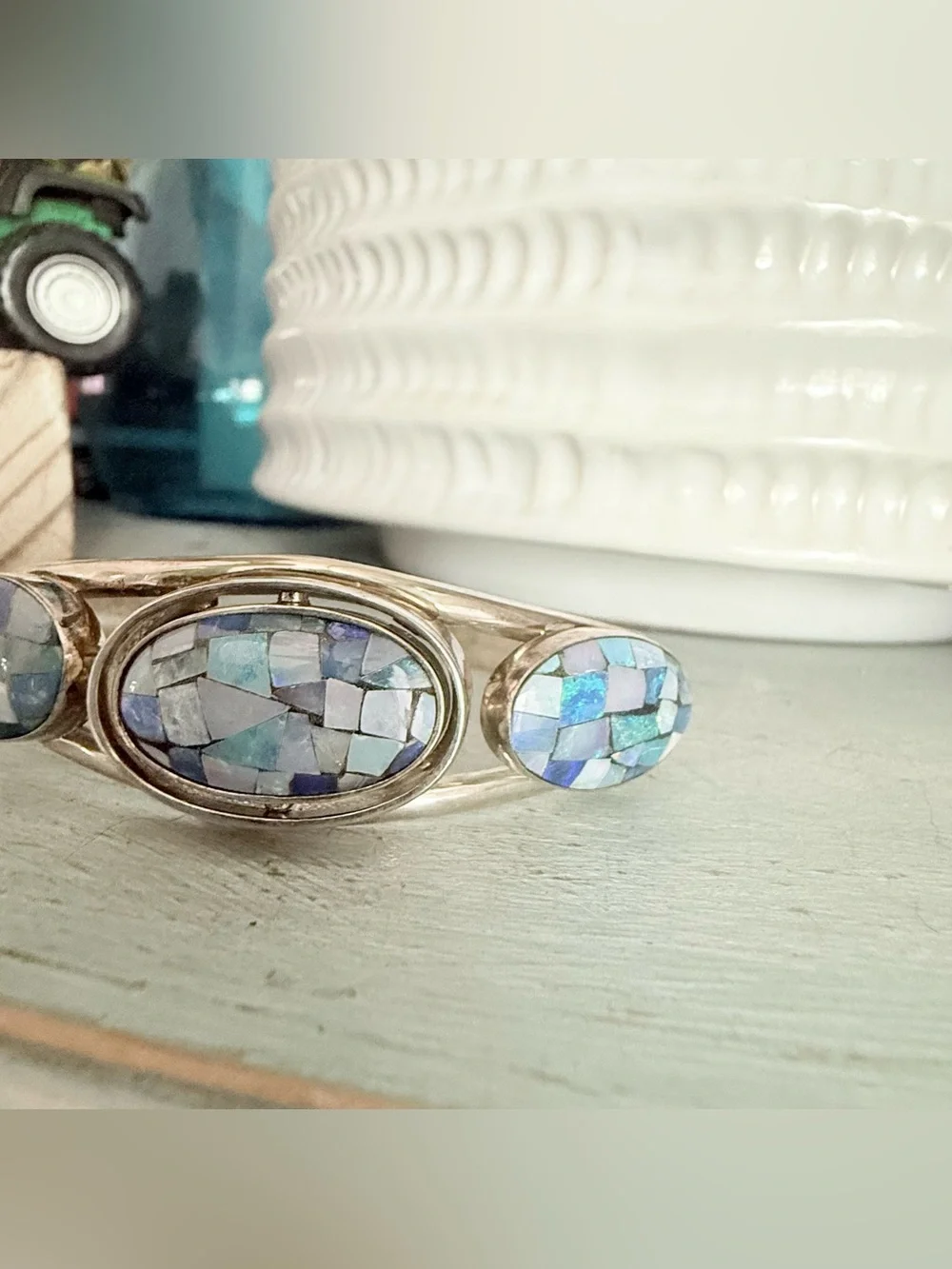 DTR Desert Rose Jay King 925 Sterling Silver Reversible Cuff Bracelet